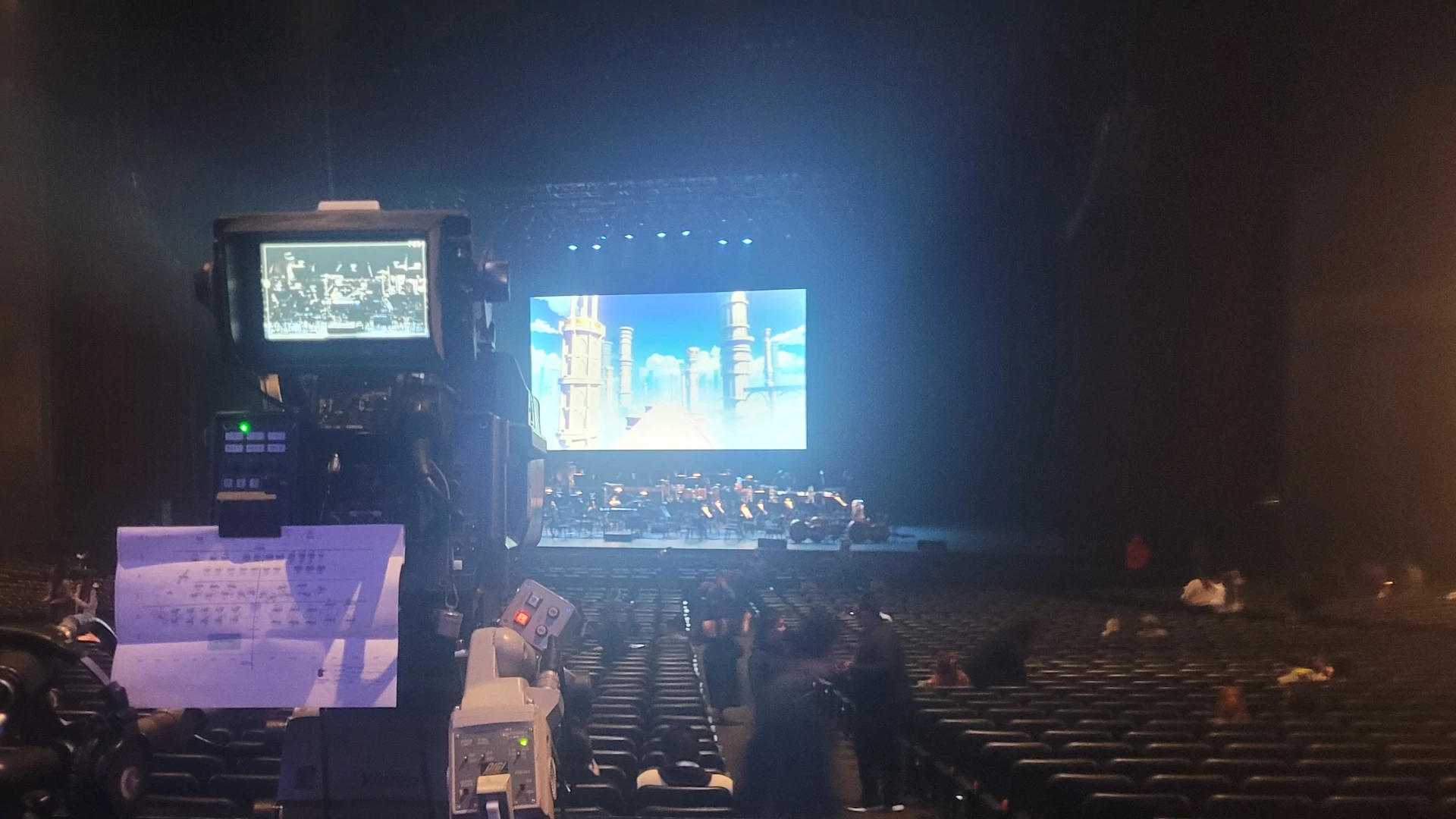 Interior of the Peacock Theatre auditorium before the show.